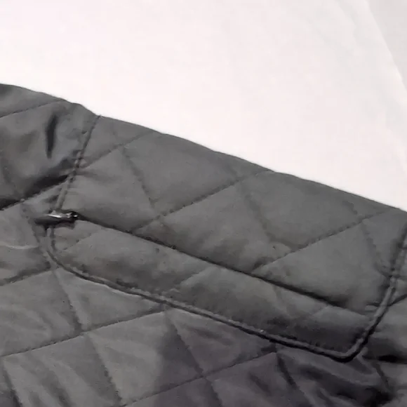 Zella Womens Black Quilted Chore Jacket Pocketed Long Sleev Full Zip Size M - Picture 3 of 6